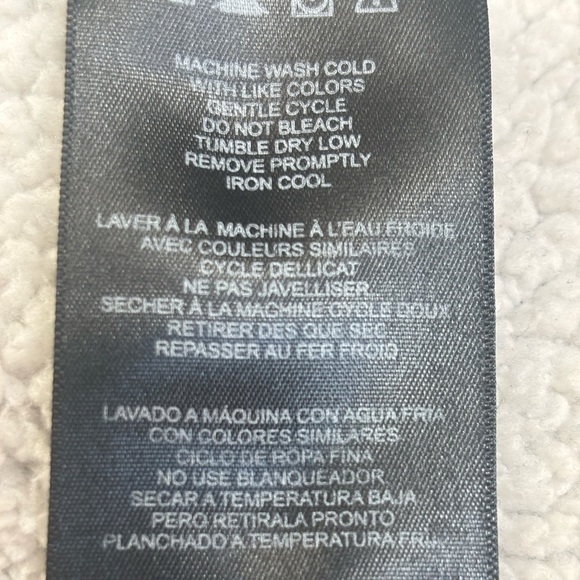 HURLEY WOMENS BLACK & BLUE PLAID SHERPA LINED  PLAID CROPPED JACKET SHACKET SZ L - Picture 10 of 10